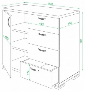 Комод Домино ТБ-4МН в Краснокамске - krasnokamsk.mebel24.online | фото 2