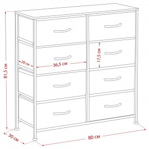 Комод Leset Линкс 8 ящ. (к/з), Каркас Белый, ящики Белые в Краснокамске - krasnokamsk.mebel24.online | фото 8