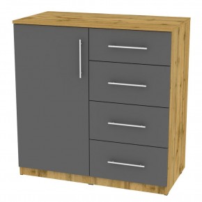 Комод "Калисто (K17)" ручка рейлинг (ДВ-Графит) в Краснокамске - krasnokamsk.mebel24.online | фото