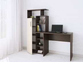 Компьютерный Стол Квартет-7 Дуб молочный/Венге в Краснокамске - krasnokamsk.mebel24.online | фото