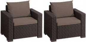 Комплект кресел Калифорния (California chair) коричневые в Краснокамске - krasnokamsk.mebel24.online | фото 2