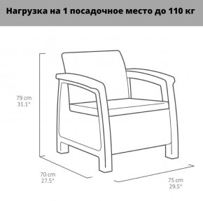 Комплект мебели Корфу Рест (Corfu Rest - without table) графит в Краснокамске - krasnokamsk.mebel24.online | фото 3