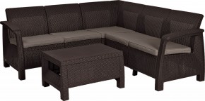 Комплект мебели угловой Корфу Релакс Сет (CORFU II RELAX SET) коричневый в Краснокамске - krasnokamsk.mebel24.online | фото 2