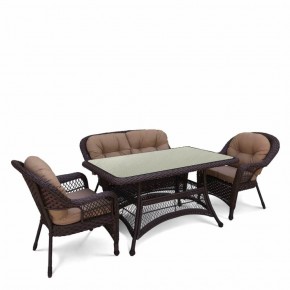 Комплект плетеной мебели T130/LV-520BB-Brown_Beige в Краснокамске - krasnokamsk.mebel24.online | фото 1
