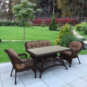 Комплект плетеной мебели T130/LV-520BB-Brown_Beige в Краснокамске - krasnokamsk.mebel24.online | фото 2