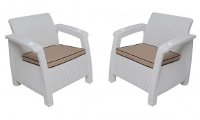 Комплект уличной мебели Yalta Premium Terrace Set (Ялта) белый (+подушки под спину) в Краснокамске - krasnokamsk.mebel24.online | фото 4