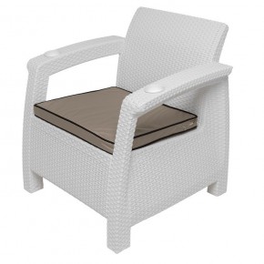 Комплект уличной мебели Yalta Premium Terrace Triple Set (Ялта) белый (+подушки под спину) в Краснокамске - krasnokamsk.mebel24.online | фото 8