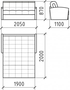 КОРАЛЛ 2 Диван БД 1800 в Краснокамске - krasnokamsk.mebel24.online | фото 5