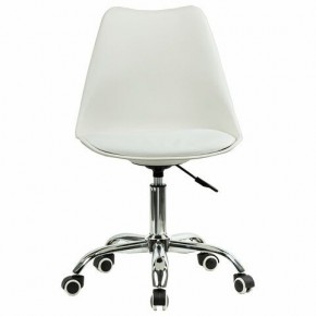 Кресло стул BRABIX "Eames MG-310 CH", хром, пластик белый, экокожа белая, 532923 в Краснокамске - krasnokamsk.mebel24.online | фото 1