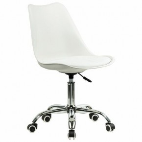 Кресло стул BRABIX "Eames MG-310 CH", хром, пластик белый, экокожа белая, 532923 в Краснокамске - krasnokamsk.mebel24.online | фото 2