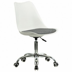 Кресло стул BRABIX "Eames MG-310 CH", хром, пластик белый, ткань серая, 532924 в Краснокамске - krasnokamsk.mebel24.online | фото 2