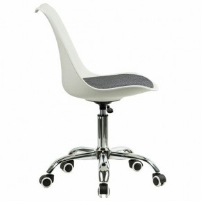 Кресло стул BRABIX "Eames MG-310 CH", хром, пластик белый, ткань серая, 532924 в Краснокамске - krasnokamsk.mebel24.online | фото 3