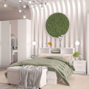 Кровать 1600 Париж с настилом (Белый тиснение) в Краснокамске - krasnokamsk.mebel24.online | фото 4