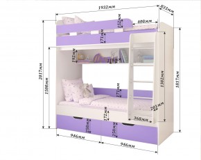 Кровать 2-х ярусная Юниор 5 в Краснокамске - krasnokamsk.mebel24.online | фото 2