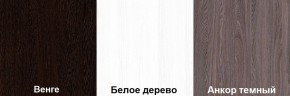 Кровать-чердак Пионер 1 (800*1900) Белое дерево, Анкор темный, Венге в Краснокамске - krasnokamsk.mebel24.online | фото 3