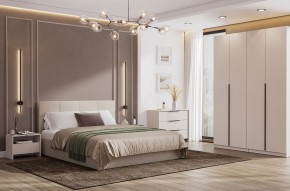 Кровать двойная №4 с основанием (Бежевый) в Краснокамске - krasnokamsk.mebel24.online | фото 3