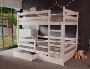 Кровать двухъярусная без крыши 80*160 Белый в Краснокамске - krasnokamsk.mebel24.online | фото