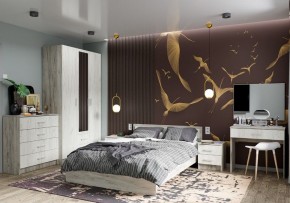 Кровать Гармония КР-602 1400 Дуб крафт серый/Дуб крафт белый в Краснокамске - krasnokamsk.mebel24.online | фото 2