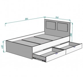 Кровать Ольга L45 (1200) 2 ящика в Краснокамске - krasnokamsk.mebel24.online | фото 2