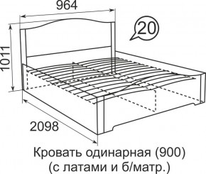 Кровать с латами Виктория 1600*2000 в Краснокамске - krasnokamsk.mebel24.online | фото 5