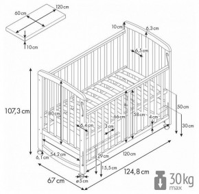 Кроватка Polini Kids Simple 304 в Краснокамске - krasnokamsk.mebel24.online | фото 9