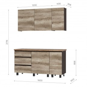 Кухня Энигма 1.6 м (венге/дуб каньон) в Краснокамске - krasnokamsk.mebel24.online | фото 5