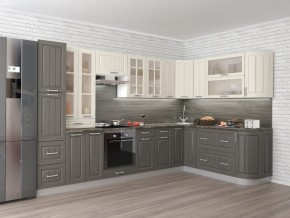 Кухня модульная Луксор серый-белый в Краснокамске - krasnokamsk.mebel24.online | фото 2
