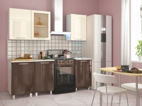 Кухня Танго модульная шоколад-ваниль в Краснокамске - krasnokamsk.mebel24.online | фото 2
