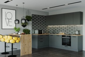 Кухня угловая Антрацит 2600х1600 (Стол. 38мм) в Краснокамске - krasnokamsk.mebel24.online | фото 1