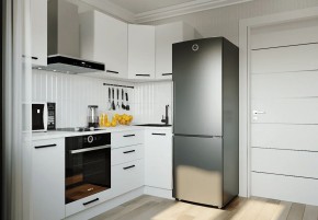 Кухонный гарнитур Белый Глянец 2200*1000 (Стол. 38мм) в Краснокамске - krasnokamsk.mebel24.online | фото