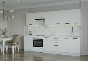 Кухонный гарнитур Белый Глянец 3000 (Стол. 38мм) в Краснокамске - krasnokamsk.mebel24.online | фото 1