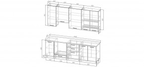 Кухонный гарнитур Смоки 2400 h950 (Стол. 38 мм) в Краснокамске - krasnokamsk.mebel24.online | фото 2