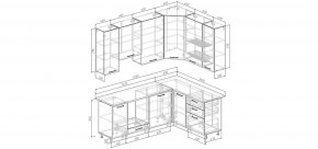 Кухонный гарнитур Умбра 2200*1600 h950 (Стол. 38мм) в Краснокамске - krasnokamsk.mebel24.online | фото 2