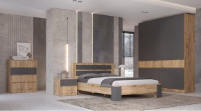 ЛЕНОРА Спальный гарнитур (модульный) графит в Краснокамске - krasnokamsk.mebel24.online | фото