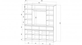 ЛЕНОРА Спальный гарнитур (модульный) графит в Краснокамске - krasnokamsk.mebel24.online | фото 9