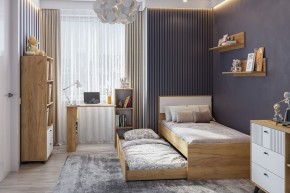 МИЛАН Спальня (Дуб Золотой/Белый матовый) в Краснокамске - krasnokamsk.mebel24.online | фото 46