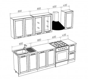 МИЛАНО Кухонный гарнитур 2,0 м Компоновка №1 (Орех) в Краснокамске - krasnokamsk.mebel24.online | фото 3