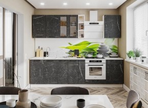 Модульная кухня Марбл мрамор дарк в Краснокамске - krasnokamsk.mebel24.online | фото 1
