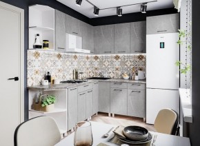 Модульная кухня Марбл мрамор лайт в Краснокамске - krasnokamsk.mebel24.online | фото 1
