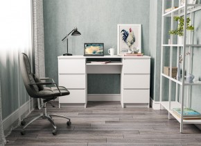 МОРИ МС-2 Стол 6 ящиков (белый) в Краснокамске - krasnokamsk.mebel24.online | фото
