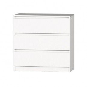 МС "Хилтон" Комод №2 800 (3 ящ.) белый текстурный в Краснокамске - krasnokamsk.mebel24.online | фото 2