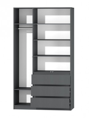 МС "Хилтон" Шкаф №2 1200 (Графит) в Краснокамске - krasnokamsk.mebel24.online | фото 3