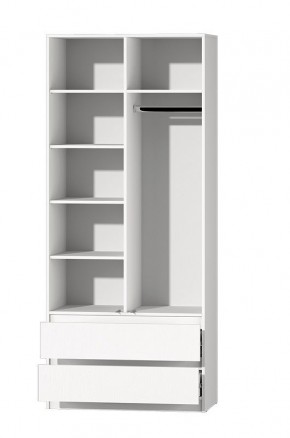 МС "Хилтон" Шкаф №3 900 (Белый текстурный) в Краснокамске - krasnokamsk.mebel24.online | фото 3