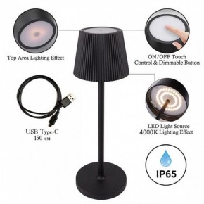 Настольная лампа декоративная Arte Lamp Fuyue A1616LT-1BK в Краснокамске - krasnokamsk.mebel24.online | фото 3