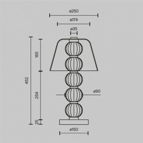 Настольная лампа декоративная Maytoni Amulet MOD555TL-L8G3K в Краснокамске - krasnokamsk.mebel24.online | фото 4