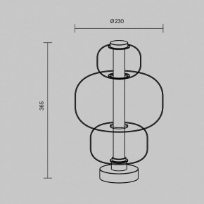 Настольная лампа декоративная Maytoni Atmos MOD364TL-L15B3K в Краснокамске - krasnokamsk.mebel24.online | фото 5