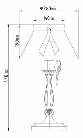 Настольная лампа декоративная Maytoni Bird ARM013-11-W в Краснокамске - krasnokamsk.mebel24.online | фото 5