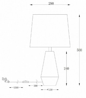 Настольная лампа декоративная Maytoni Calvin Table Z181-TL-01-B в Краснокамске - krasnokamsk.mebel24.online | фото 2