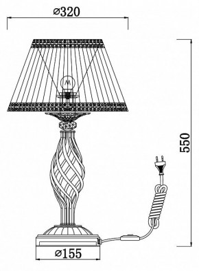 Настольная лампа декоративная Maytoni Grace RC247-TL-01-R в Краснокамске - krasnokamsk.mebel24.online | фото 3