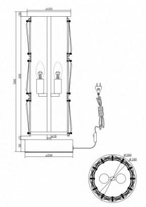 Настольная лампа декоративная Maytoni Puntes MOD043TL-02G в Краснокамске - krasnokamsk.mebel24.online | фото 3